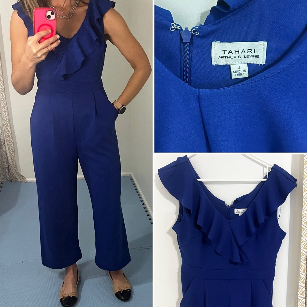 Tahari Women's Blue Jumpsuit